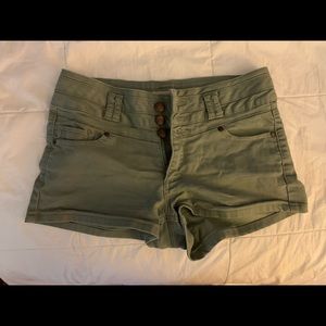 Forest green shorts size 5